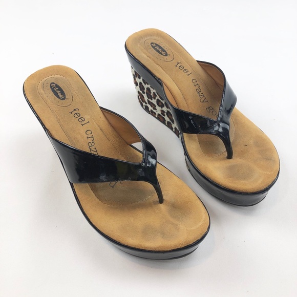 Dr. Scholl’s Fever Cheetah Thong Sandal Wedges